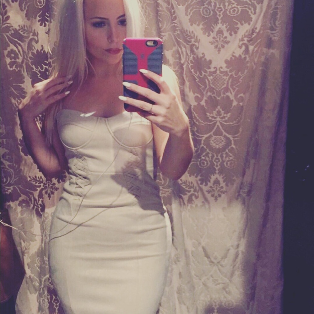 Akira Tan Suede Bodycon Dress